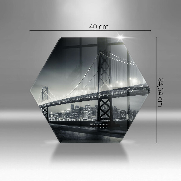 Deska szklana do kuchni Most Benjamina Franklina