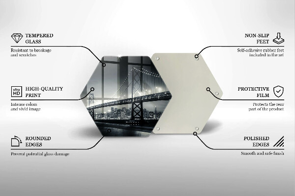 Deska szklana do kuchni Most Benjamina Franklina