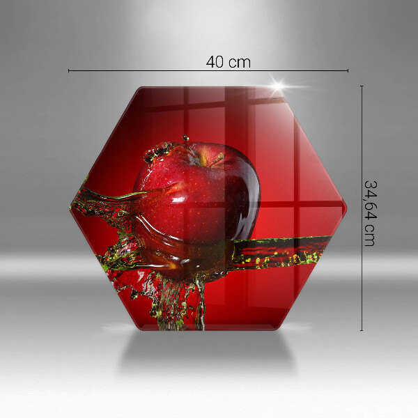 Deska szklana do kuchni Owoc jabłko w wodzie