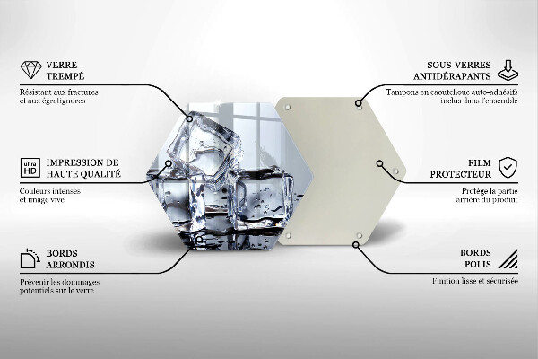 Deska szklana do kuchni Kostki lodu