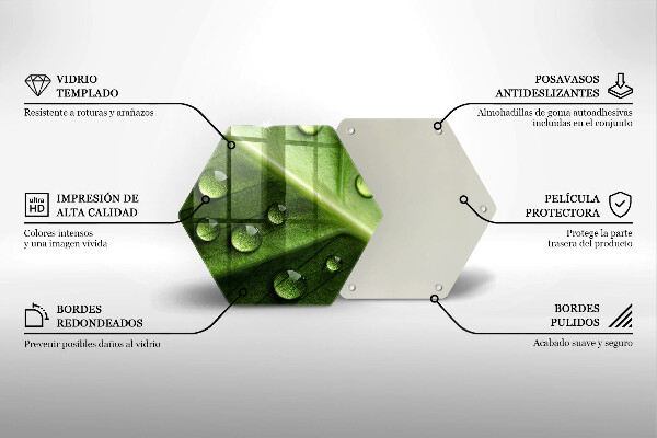 Deska szklana do kuchni Natura rosa i liść