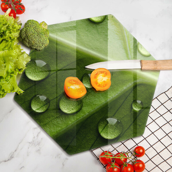 Deska szklana do kuchni Natura rosa i liść