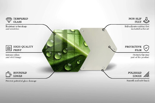 Deska szklana do kuchni Natura rosa i liść