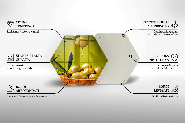 Deska szklana do kuchni Smaczne oliwki