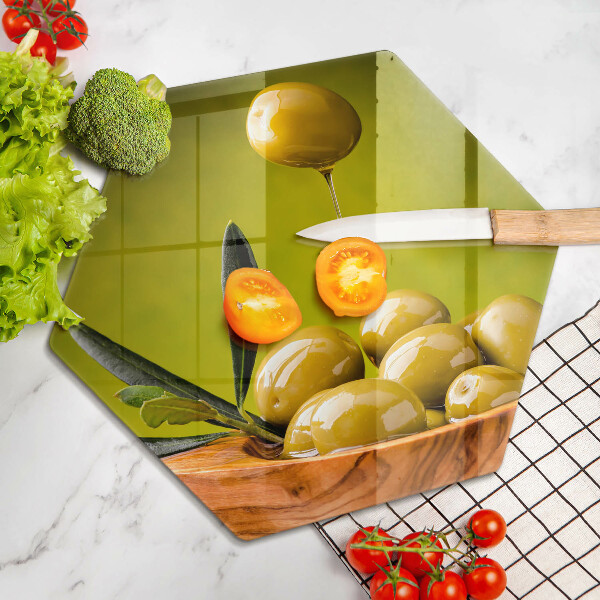 Deska szklana do kuchni Smaczne oliwki