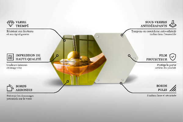 Deska szklana do kuchni Oliwa i oliwki