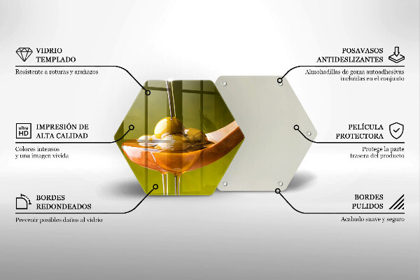 Deska szklana do kuchni Oliwa i oliwki