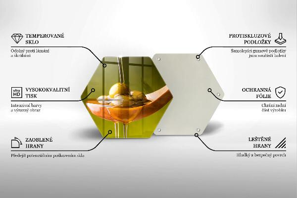 Deska szklana do kuchni Oliwa i oliwki