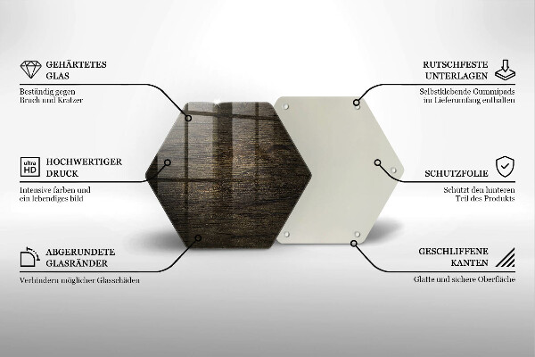 Deska szklana do kuchni Tekstura drewna kora