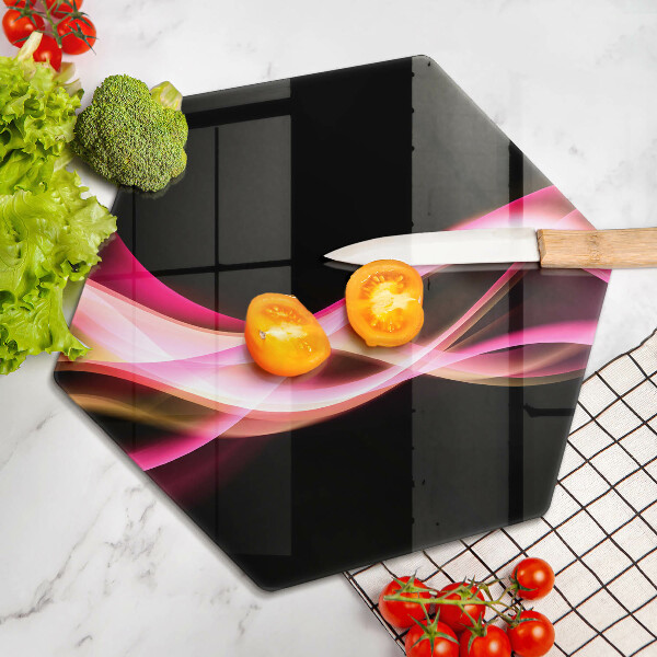 Deska szklana do kuchni Abstrakcja neonowy dym