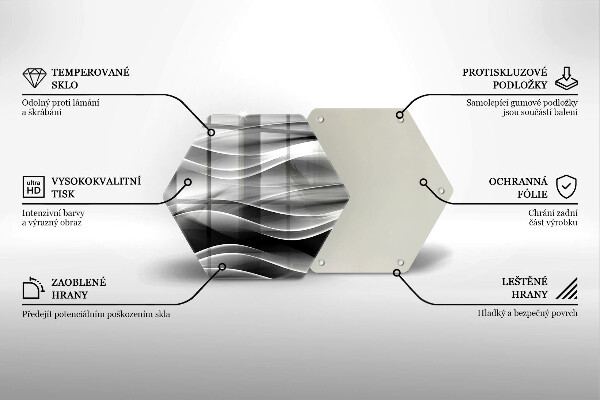 Deska szklana do kuchni Abstrakcja linie dymu