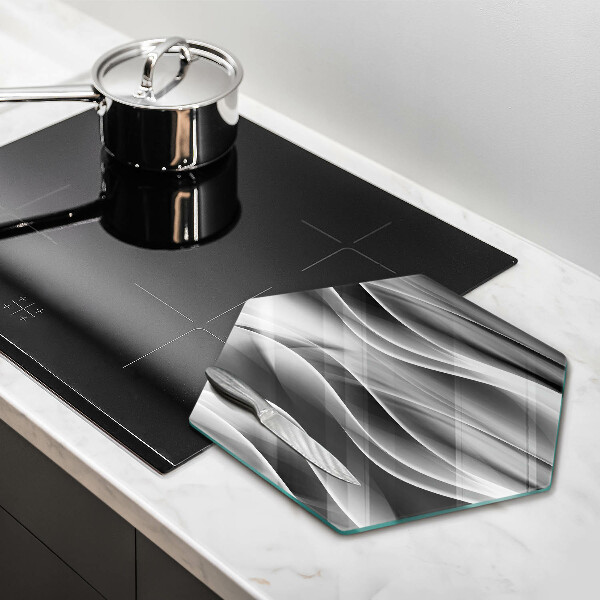 Deska szklana do kuchni Abstrakcja linie dymu