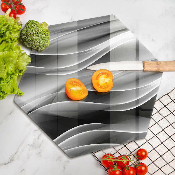 Deska szklana do kuchni Abstrakcja linie dymu