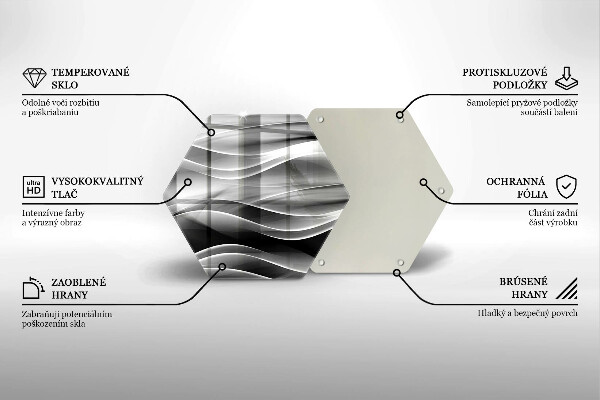 Deska szklana do kuchni Abstrakcja linie dymu