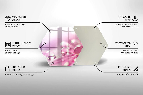 Deska szklana do kuchni Rosa płatki kwiatów