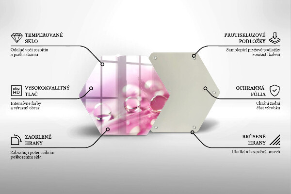 Deska szklana do kuchni Rosa płatki kwiatów