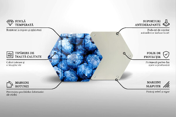 Deska szklana do kuchni Soczyste borówki