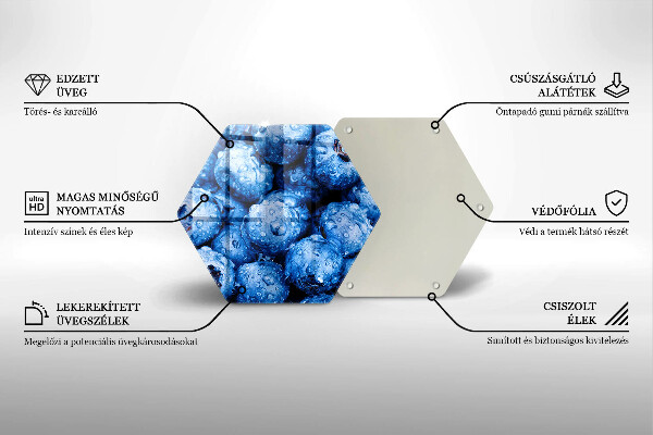 Deska szklana do kuchni Soczyste borówki