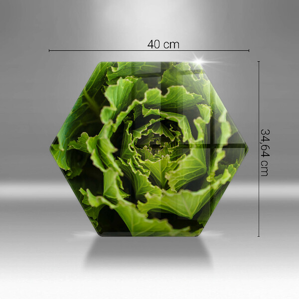 Deska szklana do kuchni Jedzenie liście sałaty