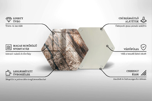 Deska szklana do kuchni Struktura drewna