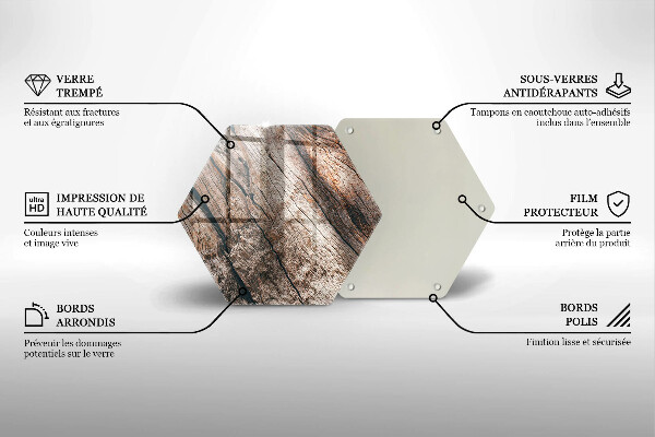 Deska szklana do kuchni Struktura drewna