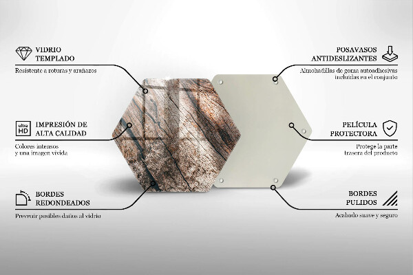 Deska szklana do kuchni Struktura drewna