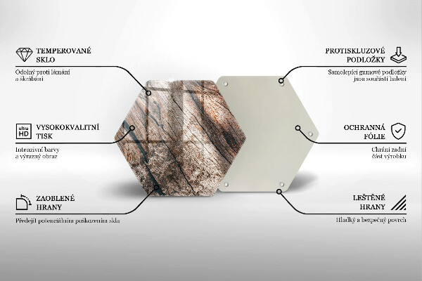 Deska szklana do kuchni Struktura drewna