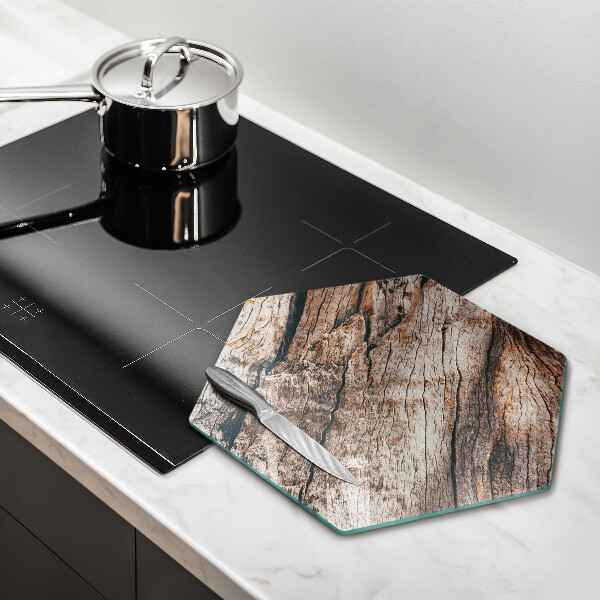 Deska szklana do kuchni Struktura drewna