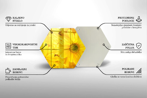 Deska szklana do kuchni Kwiaty płatki