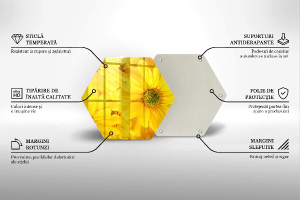 Deska szklana do kuchni Kwiaty płatki
