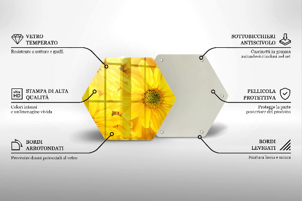 Deska szklana do kuchni Kwiaty płatki