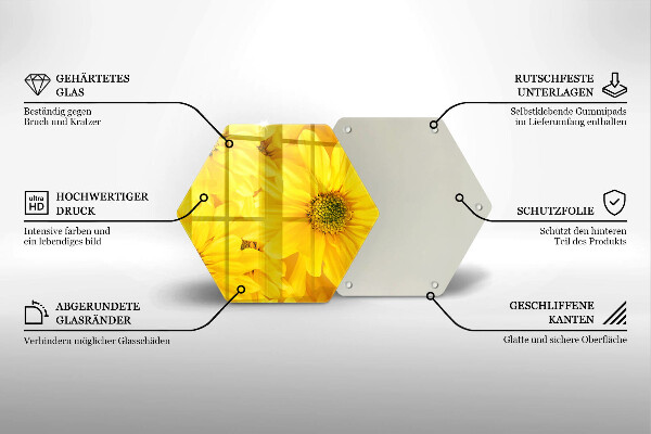 Deska szklana do kuchni Kwiaty płatki