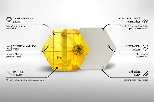 Deska szklana do kuchni Kwiaty płatki