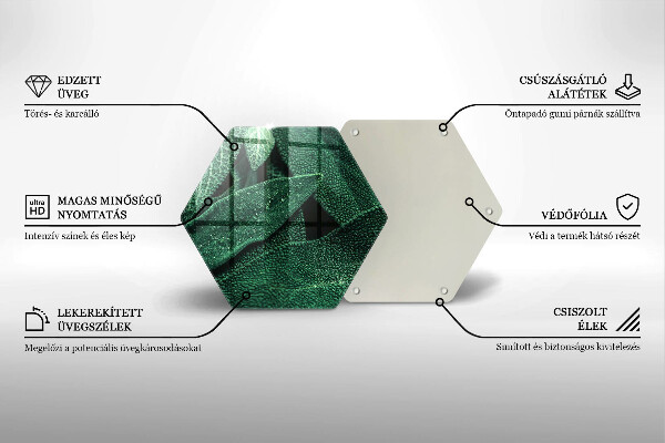 Deska szklana do kuchni Liście rośliny