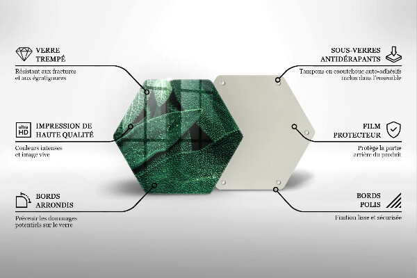 Deska szklana do kuchni Liście rośliny