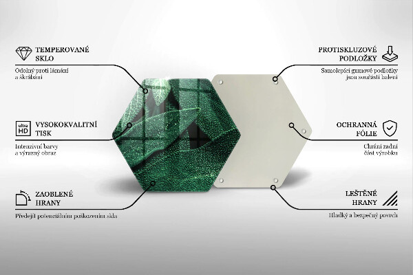 Deska szklana do kuchni Liście rośliny