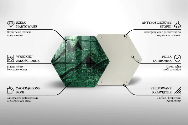 Deska szklana do kuchni Liście rośliny