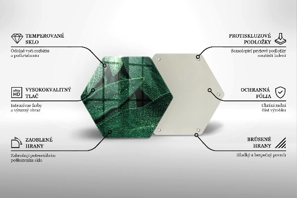 Deska szklana do kuchni Liście rośliny