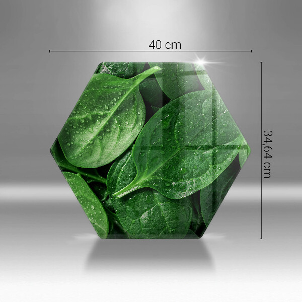 Deska szklana do kuchni Liście bazylii