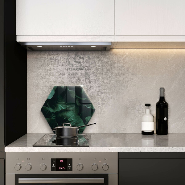 Deska szklana do kuchni Dzikie ciemne liście