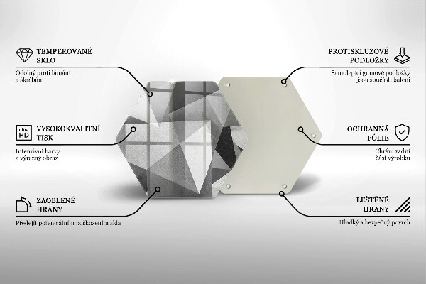 Deska szklana do kuchni Betonowa ostra abstrakcja