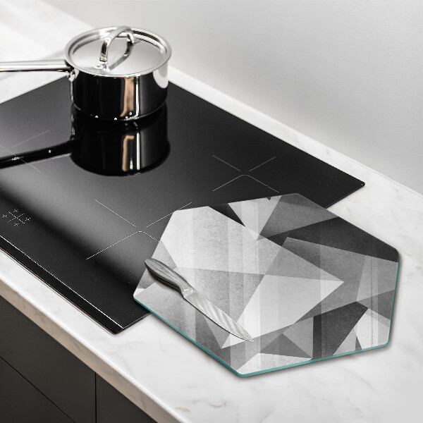 Deska szklana do kuchni Betonowa ostra abstrakcja