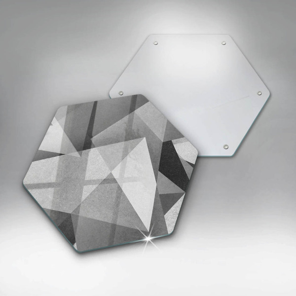 Deska szklana do kuchni Betonowa ostra abstrakcja