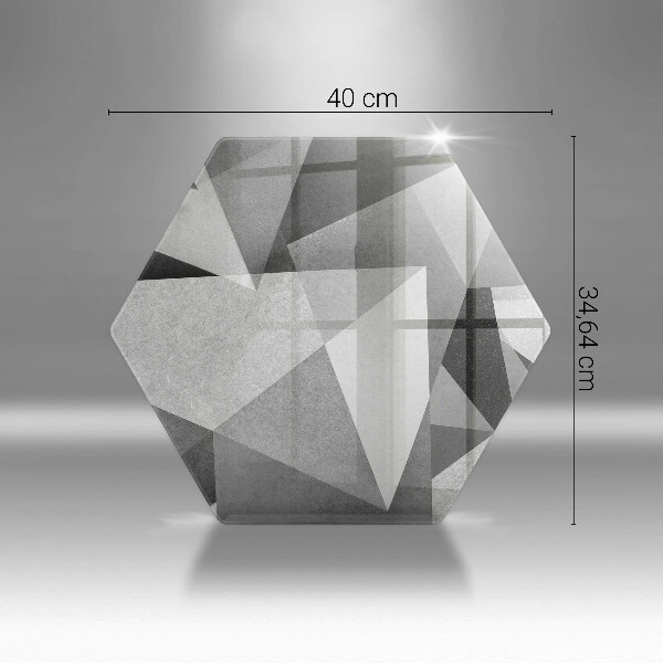 Deska szklana do kuchni Betonowa ostra abstrakcja