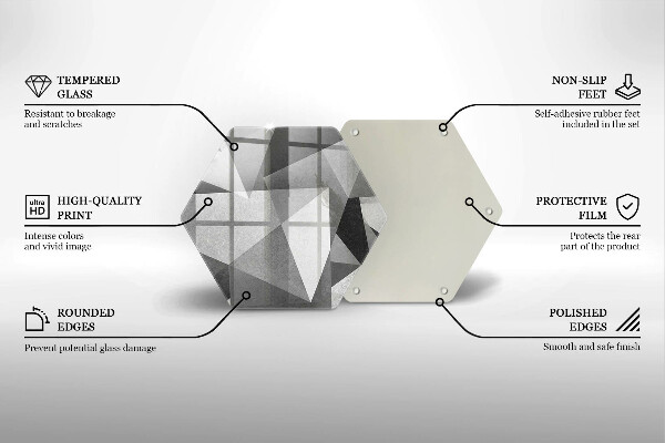 Deska szklana do kuchni Betonowa ostra abstrakcja