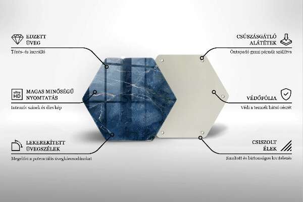 Deska szklana do kuchni Tekstura kamienia marmur