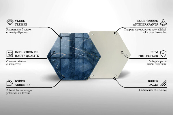 Deska szklana do kuchni Tekstura kamienia marmur