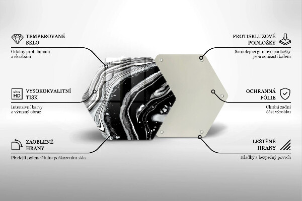 Deska szklana do kuchni Abstrakcja tusz