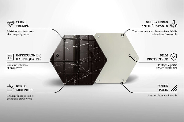 Deska szklana do kuchni Marmurowe kafelki