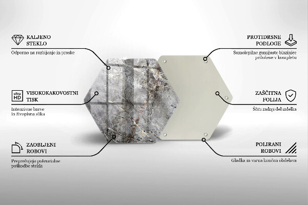 Deska szklana do kuchni Tekstura kamienia